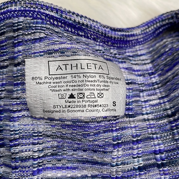 Athleta Fastest Track Space Dye Blue Purple Muscle Tank Size Small - Picture 4 of 8